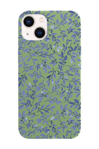 shoptocase Iphone 13 Uyumlu Mavi Yaparaklar Tasarımlı Lasman Telefon Kılıfı
