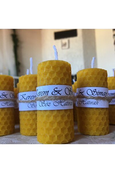 Balmumu Mum Hediyelik Söz Nişan Bright Kına Baby Shower Doğum Günü Dağıtmalık Doğal Mumlar