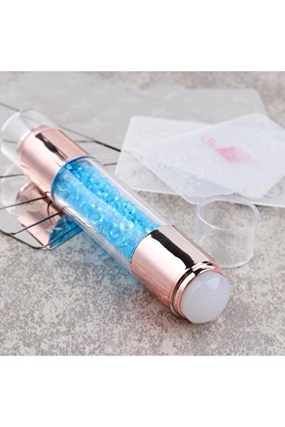 Francheska Çift Başlı Stamper Tırnak Damgalayıcı+2 Adet Scrapers Kazıyıcı Des...