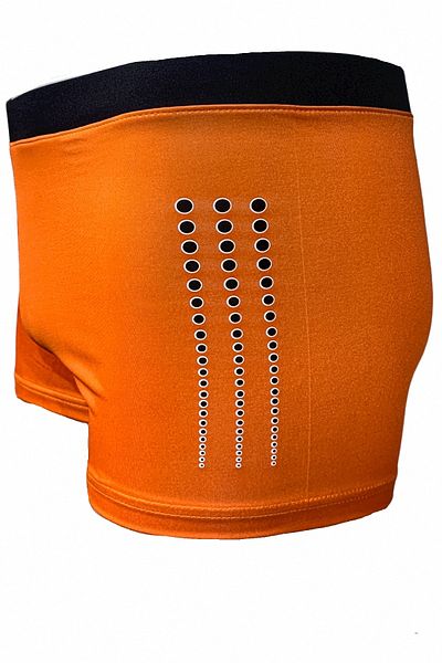 Fs Boy's Orange Black Drop Printed Beach Sea Swimsuit