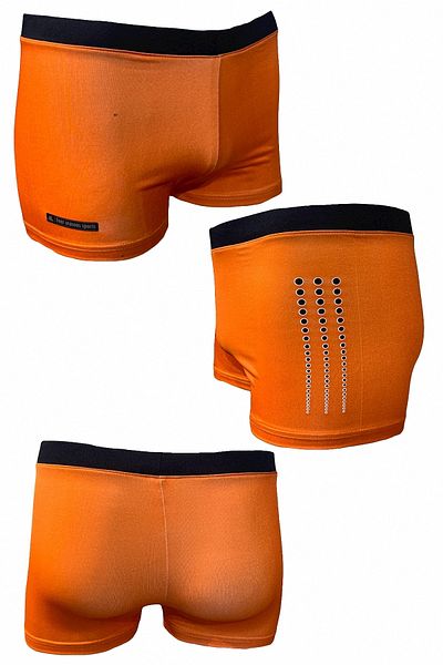 Fs Boy's Orange Black Drop Printed Beach Sea Swimsuit