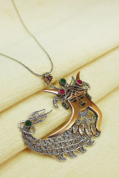 Güzel Gümüşçülük 925 Ayar Gümüş El Işi Midyat Telkari Şahmeran Modeli Kadın K...