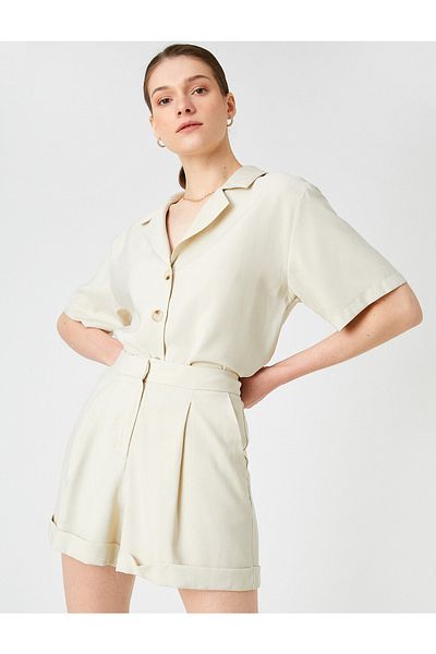 Koton Mini-Shorts mit Falten und hoher Taille