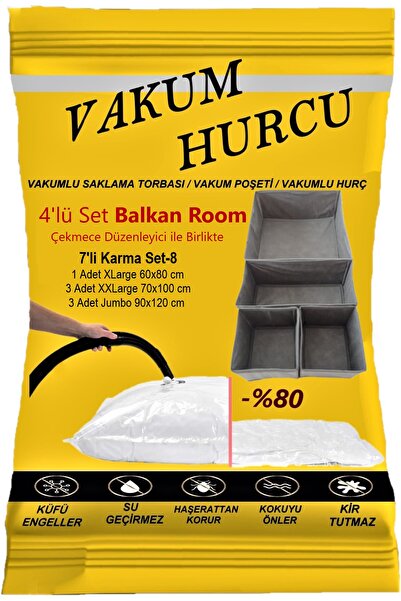 Vakum Hurcu 7'li Karma Set-8 Vakumlu Hurç - Vakumlu Poşet -