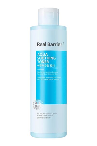 Real Barrier Aqua Soothing Toner - Yatıştırıcı Nemlendirici Hyaluronik Asit T...