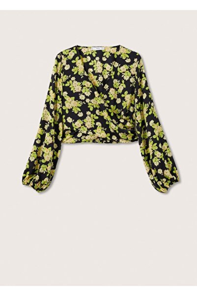 MANGO Woman Çiçekli Bluz