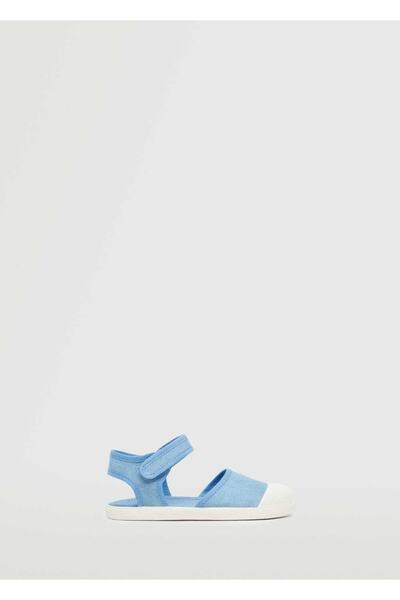 MANGO Baby Cırt Cırtlı Denim Sandalet
