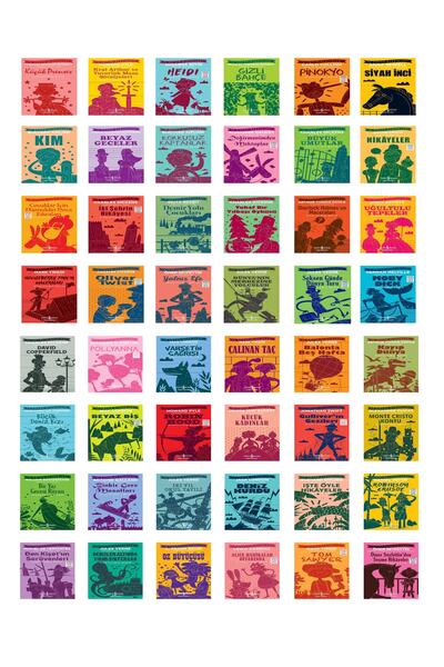 TÜRKİYE İŞ BANKASI KÜLTÜR YAYINLARI Çocuk Klasikleri 100 Temel Eser 48 Kitap ...