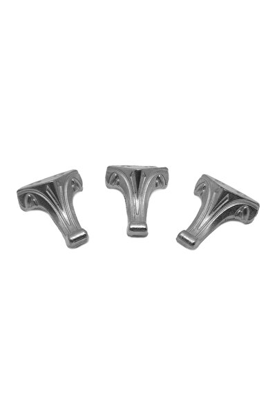 Getshopmini صينية إيبوكسي وصندوق مسبحة قدم معدني فضي 4 قطع