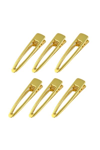 Getshopmini إكسسوار مشبك شعر إيبوكسي ذهبي M001 5 قطع