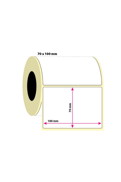 70x100 Kuşe Etiket | 5 Rulo | 500 Sarım |