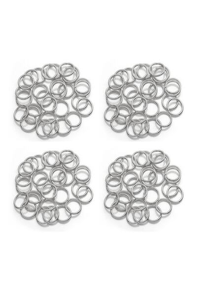 Getshopmini Tesbih Kolye & Bileklik Halkası 10mm Gümüş 50 Adet