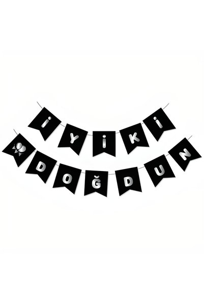 Generic Brand Magazin Mini Party Banner placat cu aur, negru și argintiu, La ...