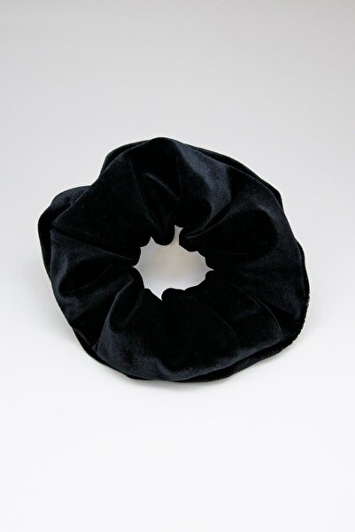 hbtasarim Velvet Elastic Hair Clip Large Size Black