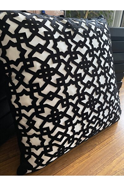 NURHAN HOME COLLECTION Чорна квадратна наволочка для подушки - 2 штуки