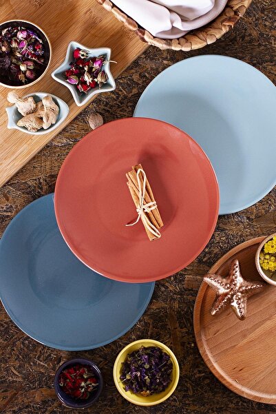 M'art Home Milet 3 lü Seramik Pasta Tabağı 19 Cm.