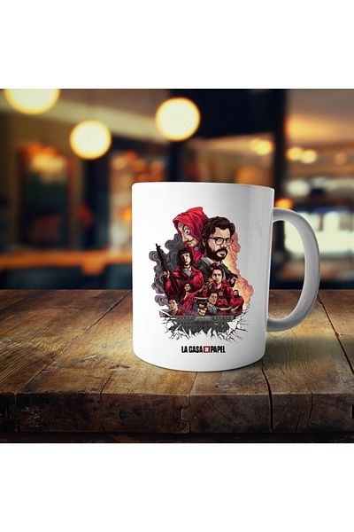 TİGREMUGCUP كوب La Casa De Papel المكتوب - كوب مطبوع V6