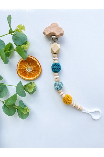Le Petite Histoire Natural Wood Pacifier Chain - Pacifier Hanger
