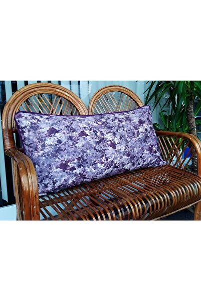 AYPETEKS Biyeli Pastel Mor Sırt Minderi / Koltuk Kırlenti / Kanepe Kırlent Kı...