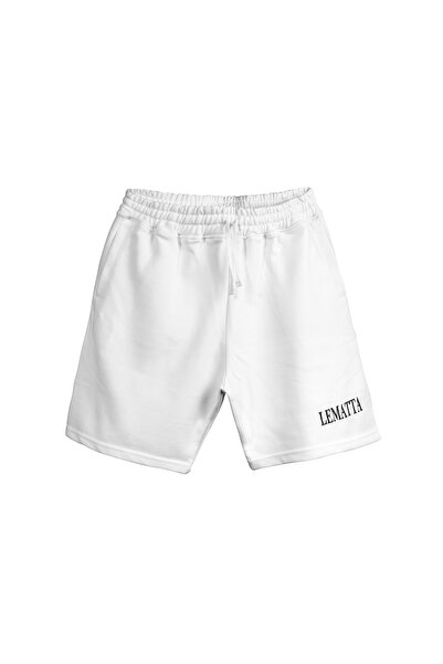 Unisex White Coton Short