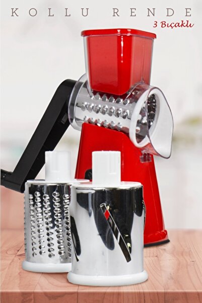 Popiço 3 Başlıklı Kollu Değirmen Rende