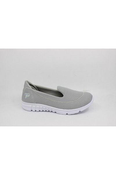 Zerhan Woman's Gray Sports Flat Shoes