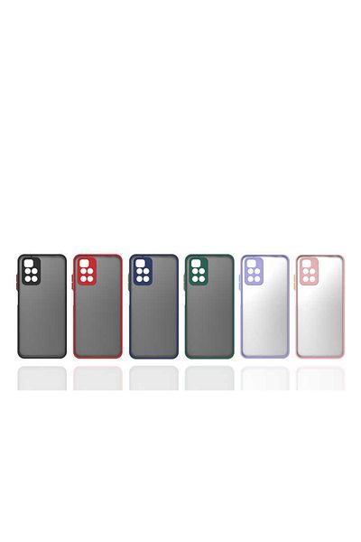 Fibaks حافظة Xiaomi Redmi 10 2022 متوافقة مع غطاء شفاف محمي بالكاميرا مع مفاتيح ملونة