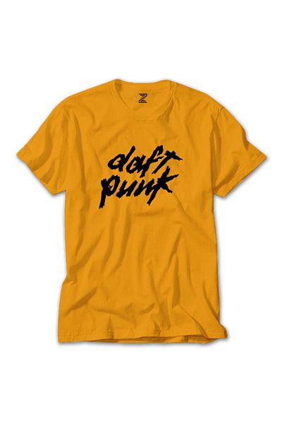 Z zepplin Тениска Daft Punk Logo Classic-2 жълта