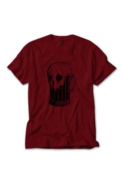 Z zepplin Tricou roșu Beer Skull