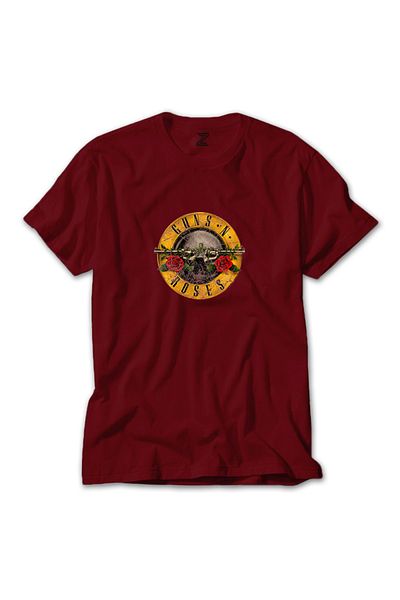 Z zepplin Κόκκινο T-shirt Guns N Roses Damaged