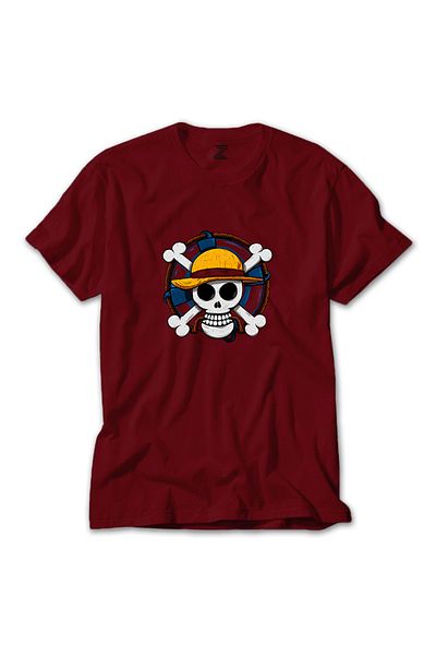Z zepplin One Piece Skull Red T-shirt