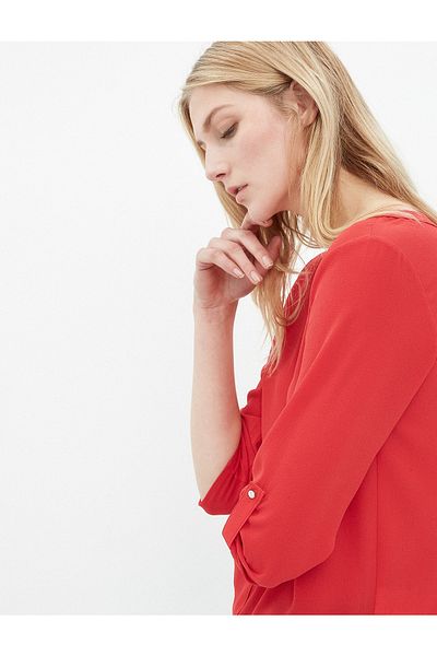 Koton Women's Red Blouse 7YAK62581UW