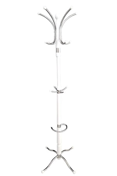 TOLUNAY Portmanto Ayaklı Askılık - Palmiye Model Beyaz