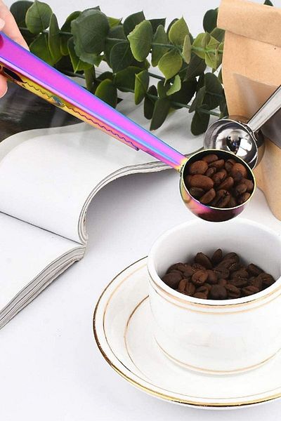Buffer ® Latched Coffee Measuring Spoon Colorful Multifunctional Stainless Steel Spoon