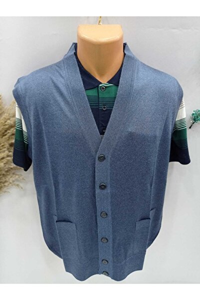 Sel Tekstil Men's Anti-Pilling Half Fisherman Knitwear Vest