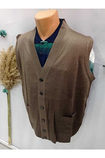 Sel Tekstil Men's Anti-Pilling Half Fisherman Knitwear Vest