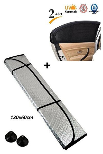 Ankanorm Windshield Thick Sunshade with Balloons (130x60 Cm) + 2 Pieces Rear ...