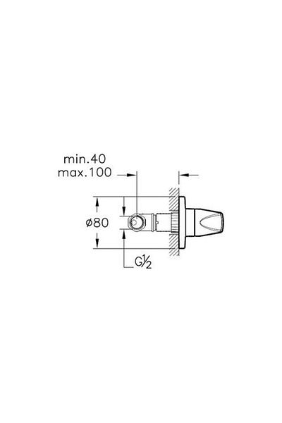 PUNTO Built-in Stop Valve Bidet Intermediate Tap A45238