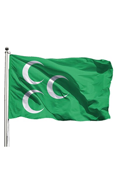 FLAGTURK 3 Hilal Yeşil 150x225 - Tek Kat Raşel