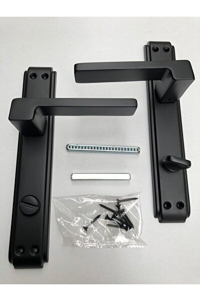 İyem Sofuoğlu Lüx Aynalı Kapı Kolu ( Wc - Banyo ) Sağ El Açılan Mat Siyah - Garantili