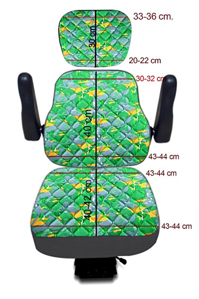 Binbir Trend Deutz-john Deere Kabinli Traktör Koltuk Kılıfı-yeşil Kamuflaj - Ithal Impertex