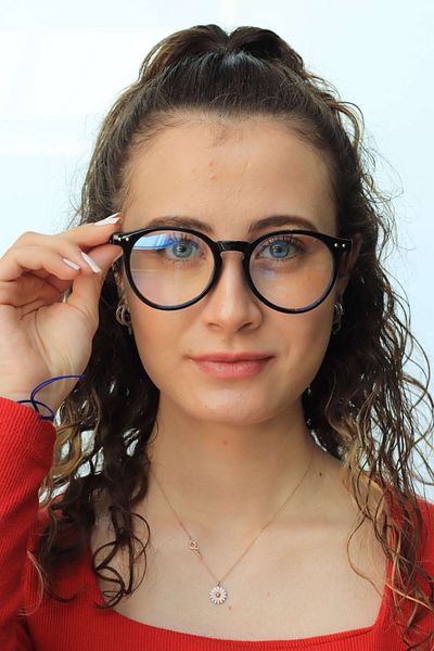 LOOKUP Blue Light Protected Glasses Blue Block Unisex Oval Frame Transparent Glass Women Men Unisex