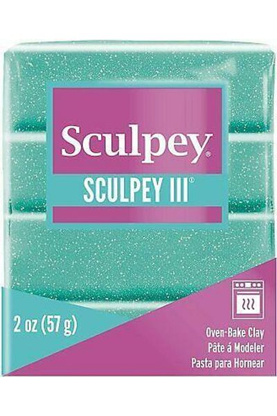 Sculpey Polymer Clay 57 G Turquoise Glitter
