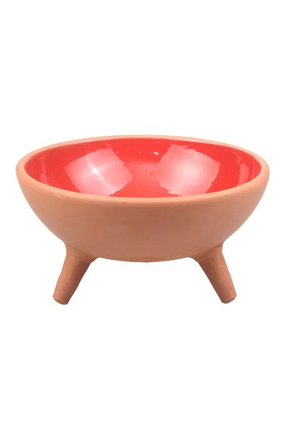 Cappadocia Pottery وعاء طعام للقطط مصنوع من السيراميك مزجج مع خيارات الألوان