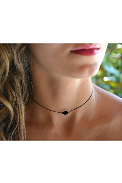 TakıConcept Akrep Burcu Obsidyen Doğal Taşlı Choker Kolye
