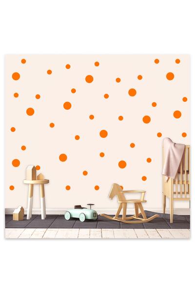 Sticker Sepetim Βρεφικό Δωμάτιο Πουά Σετ 3 και 5 εκ. 100 τεμαχίων Διακοσμητικ...