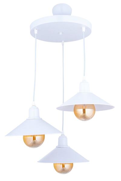 VK HOME AYDINLATMA Leylifer 3 Lü Sarkıt Avize (BEYAZ)