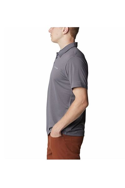 Columbia Ανδρικό μπλουζάκι πόλο με κοντό μανίκι Hike Polo σε γκρι χρώμα Ao3614-023
