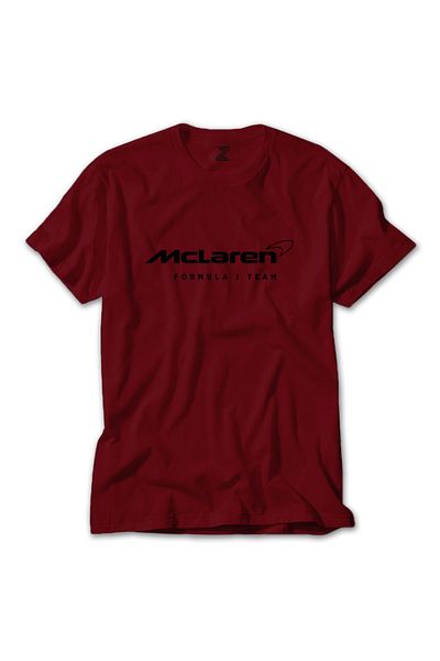 Z zepplin تي شيرت F1 Mclaren Racing Logo رمادي تي شيرت أحمر