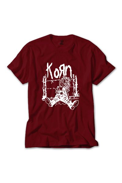 Z zepplin Сива тениска Korn Tired Scarecrow Червена тениска